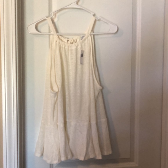 White/cream Linen Old Navy Tank Top NWT - Picture 2 of 5